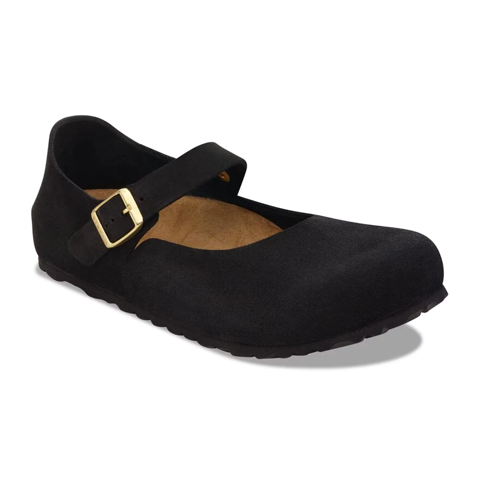 Birkenstock Mantova Mary Jane Flat (Women) - Black Suede