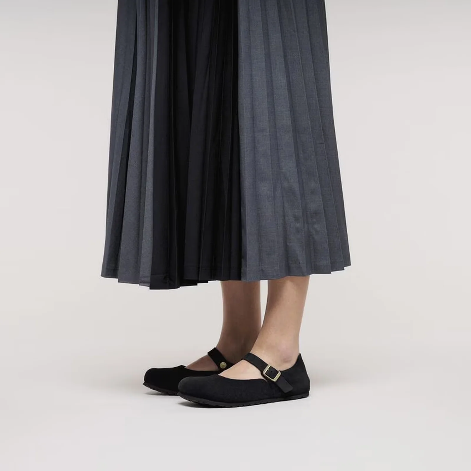 Birkenstock Mantova Mary Jane Flat (Women) - Black Suede - Image 6