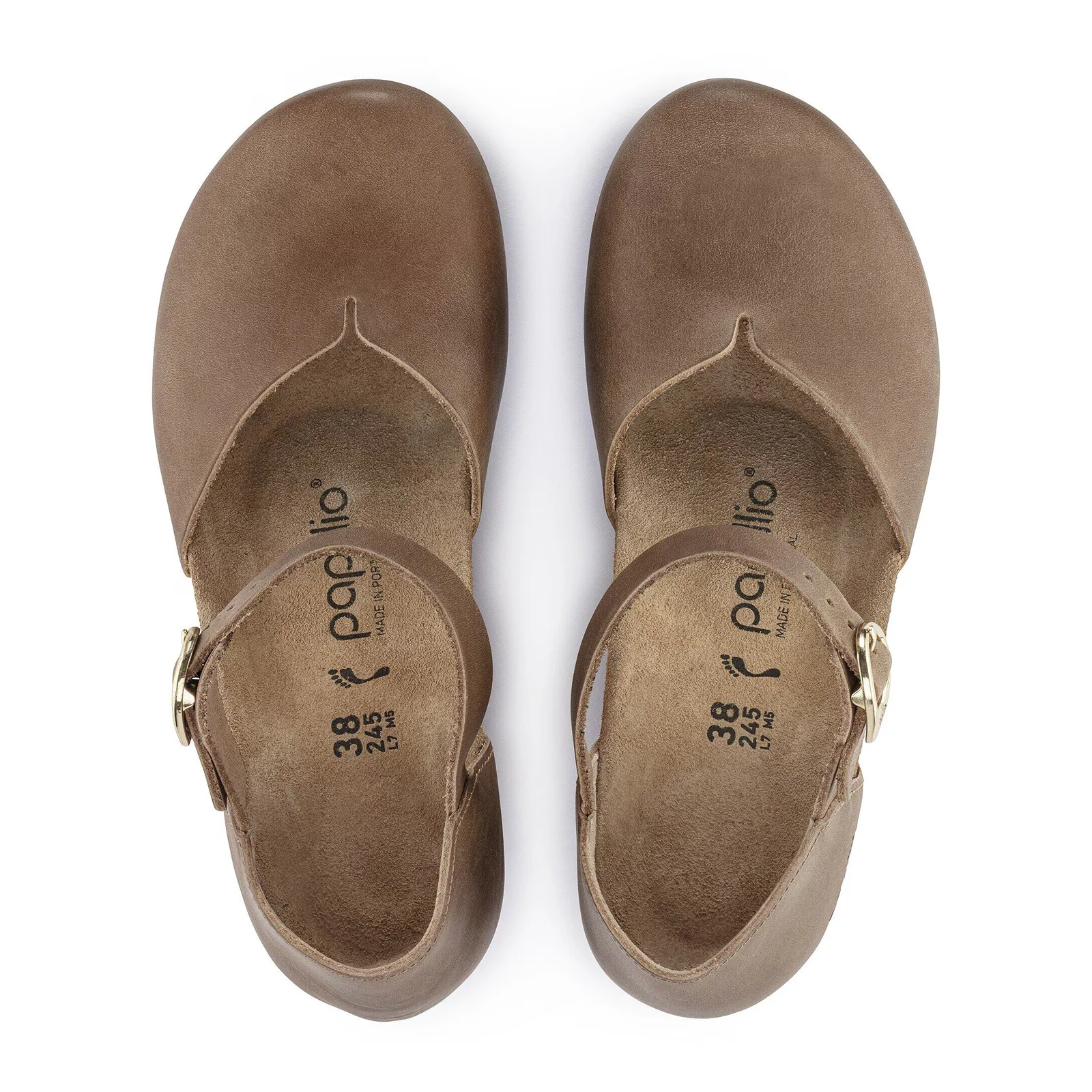 Birkenstock Mary Ring-Buckle Narrow Wedge Sandal (Women) - Cognac Oiled Leather - Image 2