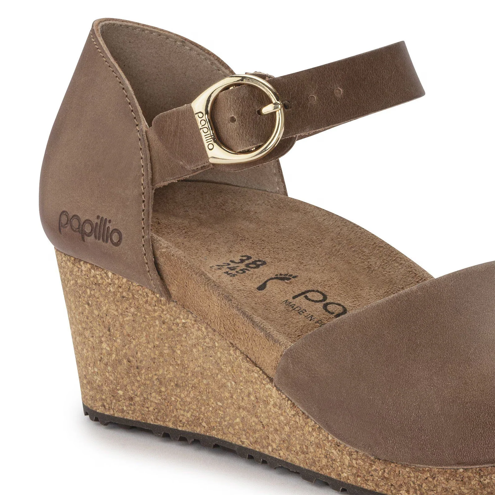 Birkenstock Mary Ring-Buckle Narrow Wedge Sandal (Women) - Cognac Oiled Leather - Image 5