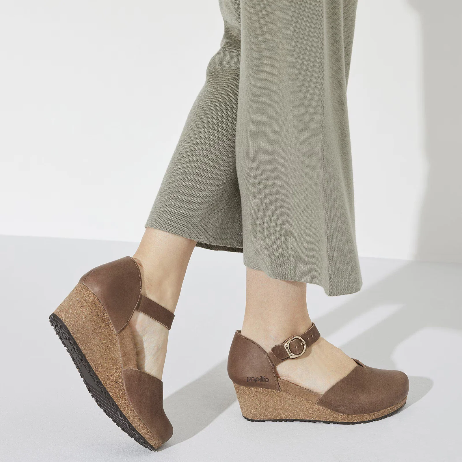 Birkenstock Mary Ring-Buckle Narrow Wedge Sandal (Women) - Cognac Oiled Leather - Image 7