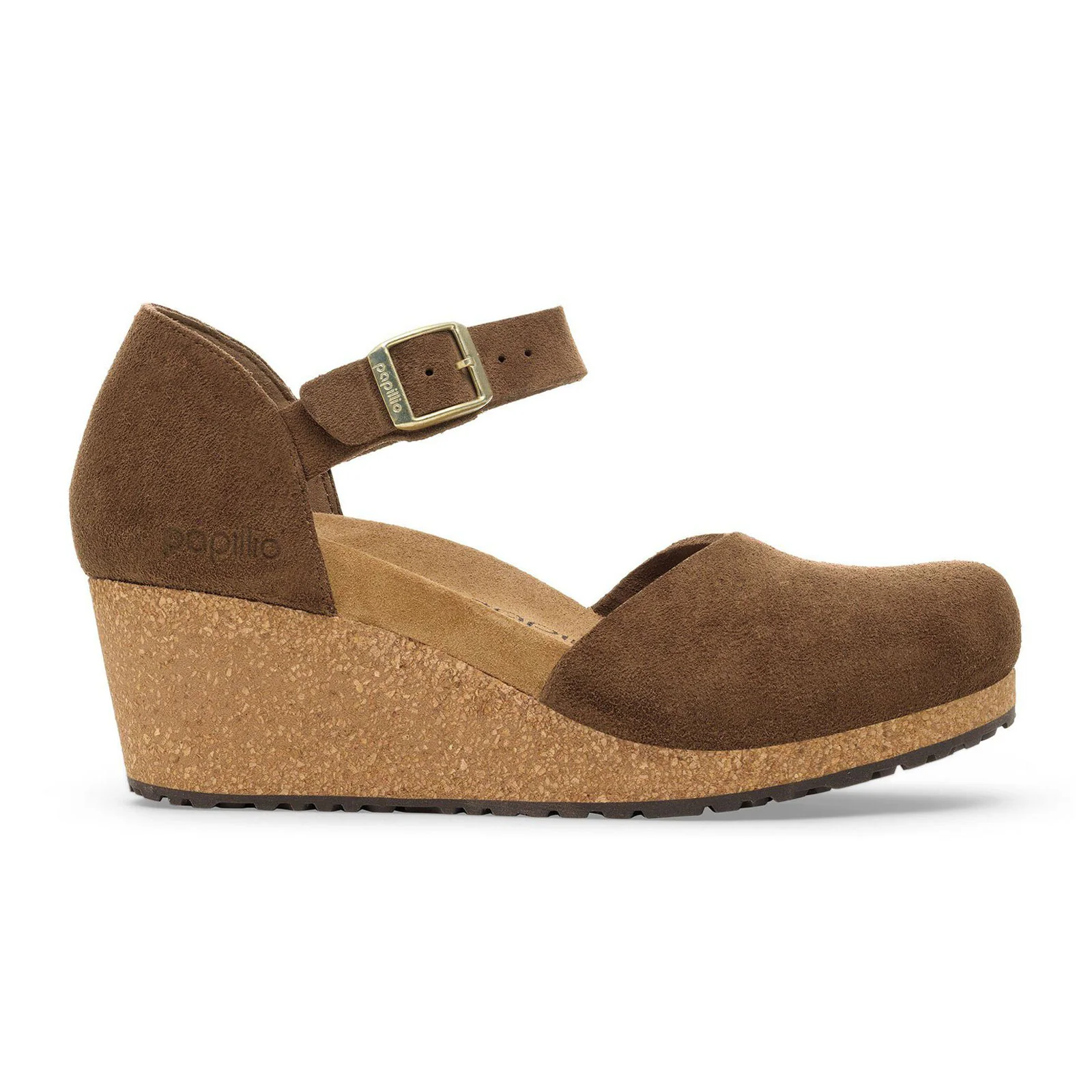 Birkenstock Mary Wedge Sandal (Women) - Dark Tea Suede - Image 4