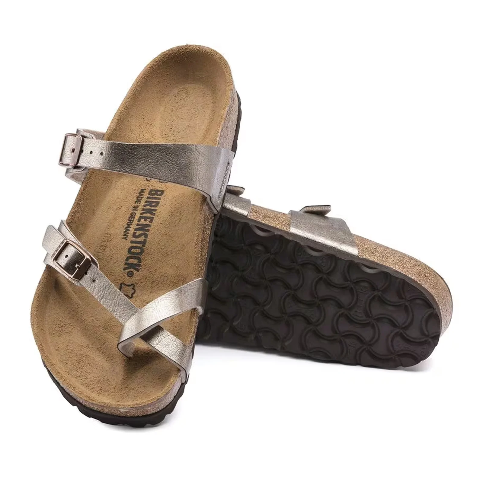 Birkenstock Mayari Sandal (Women) - Graceful Taupe Birko-Flor - Image 3