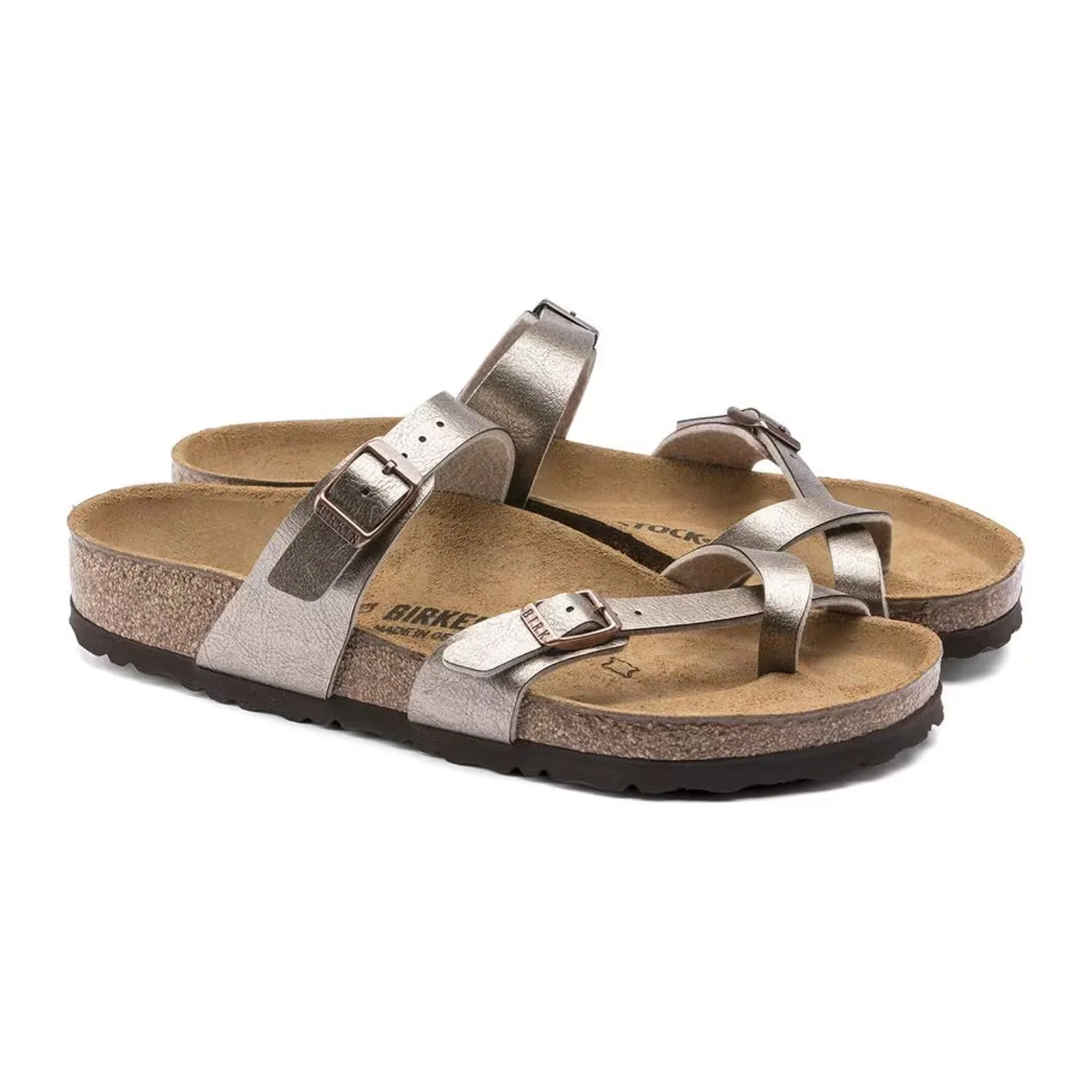 Birkenstock Mayari Sandal (Women) - Graceful Taupe Birko-Flor - Image 4