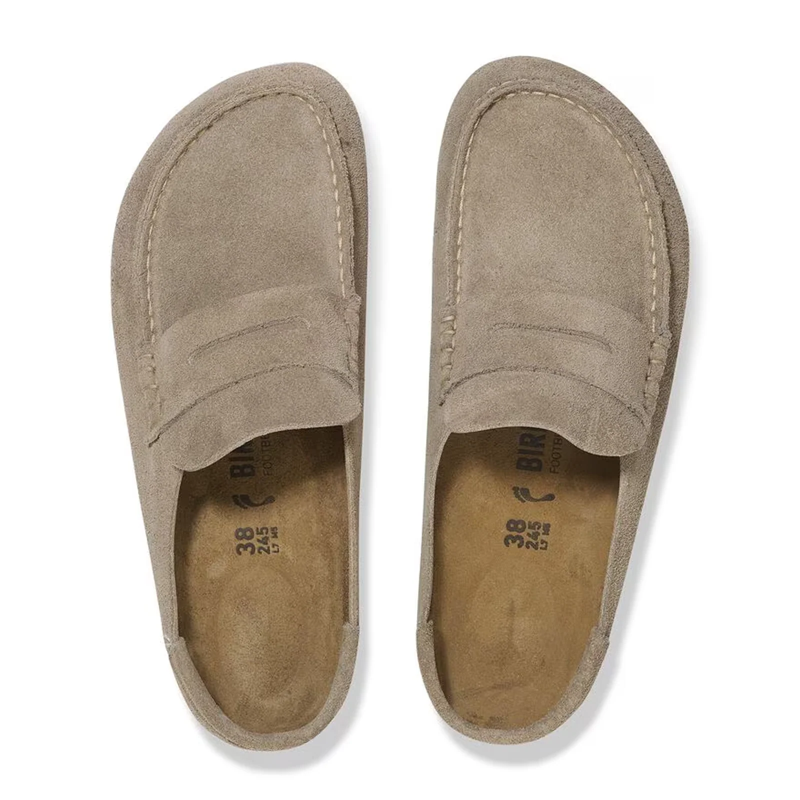 Birkenstock Naples Wrapped Narrow Clog (Women) - Taupe Suede - Image 2