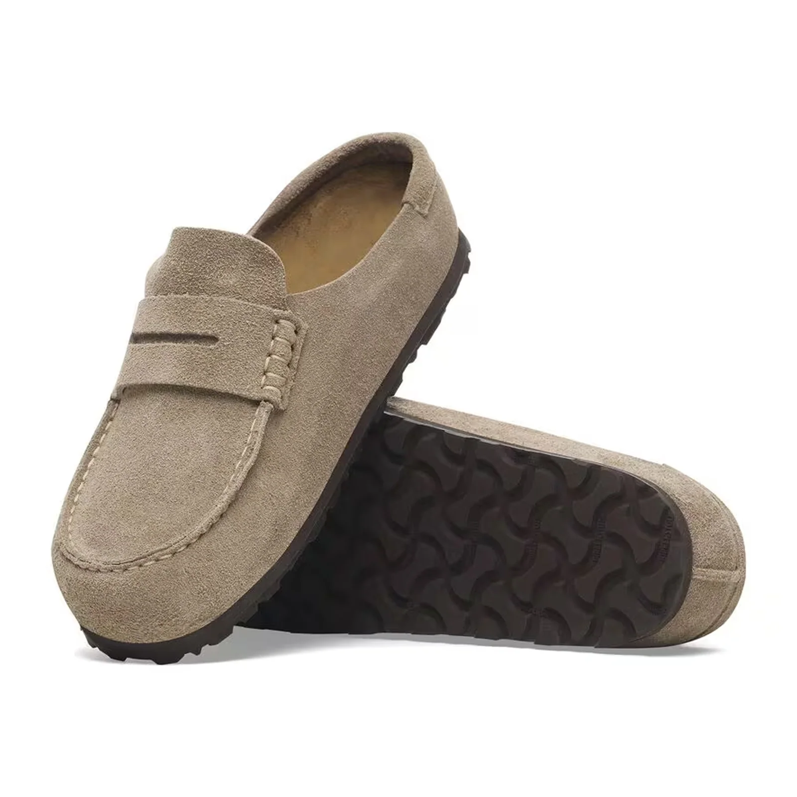 Birkenstock Naples Wrapped Narrow Clog (Women) - Taupe Suede - Image 3