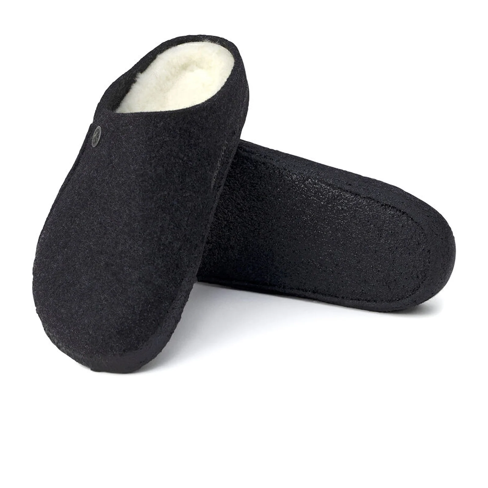 Birkenstock Zermatt Slipper (Unisex) - Anthracite Wool/Natural Shearling - Image 3