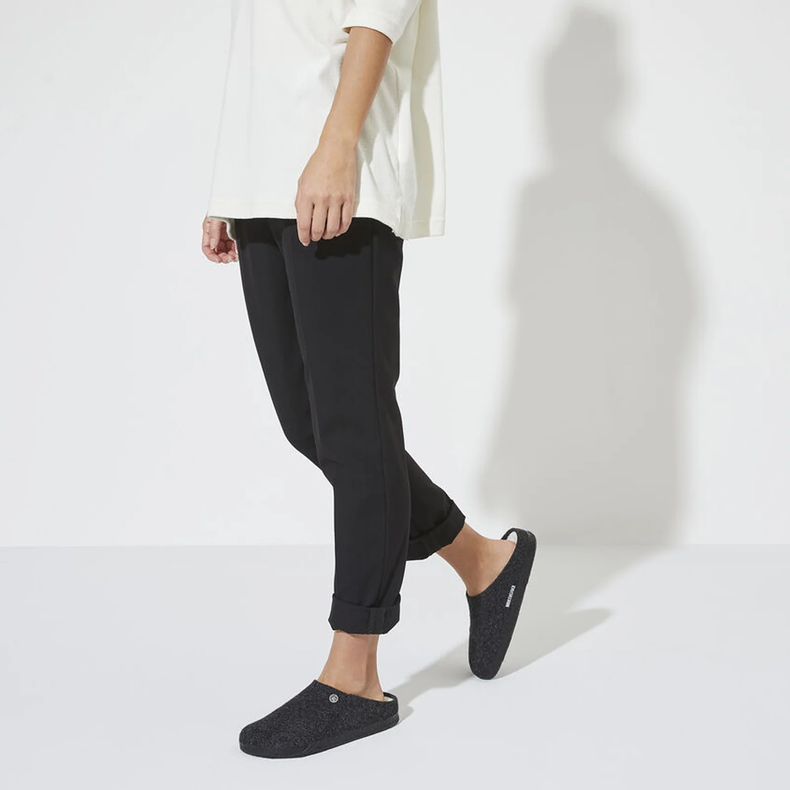 Birkenstock Zermatt Slipper (Unisex) - Anthracite Wool/Natural Shearling - Image 5