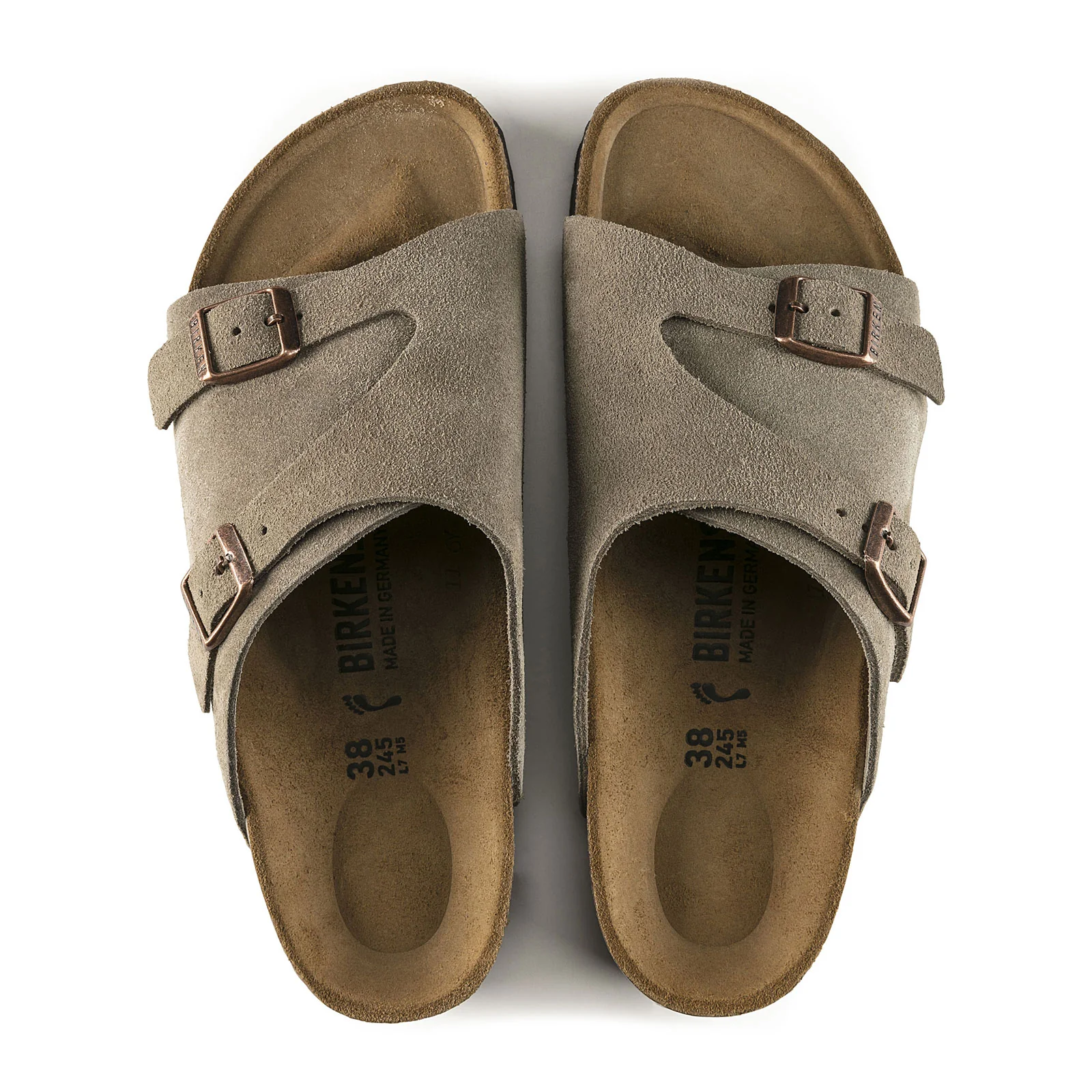 Birkenstock Zurich Slide Sandal (Men) - Taupe Suede - Image 2