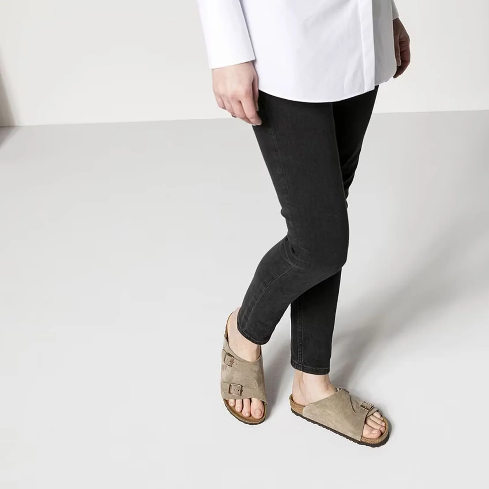 Birkenstock Zurich Slide Sandal (Men) - Taupe Suede - Image 8