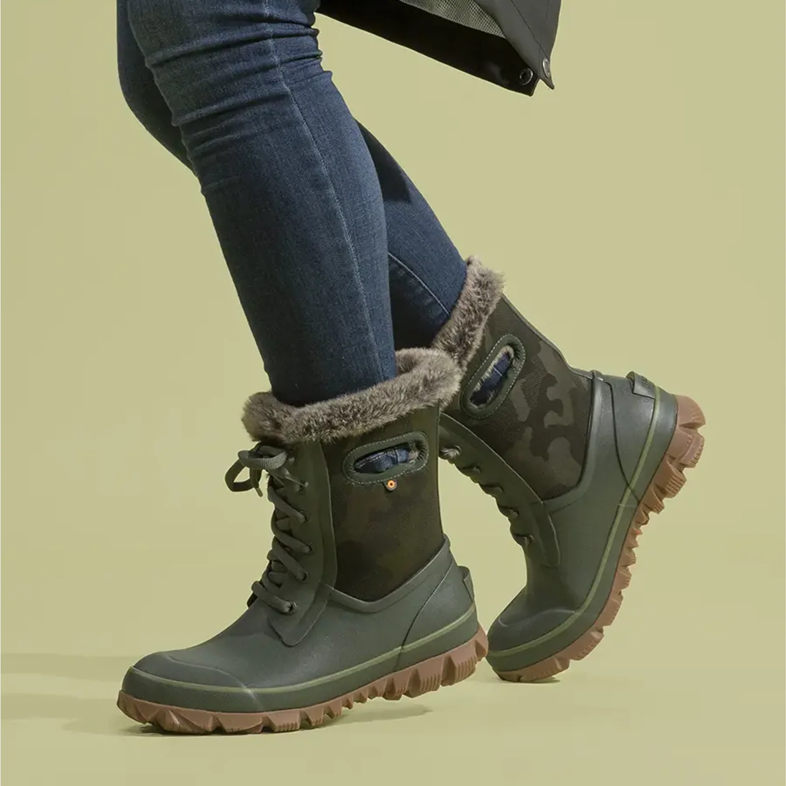 Bogs Arcata Tonal Camo Waterproof Winter Boot (Women) - Dark Green - Image 4