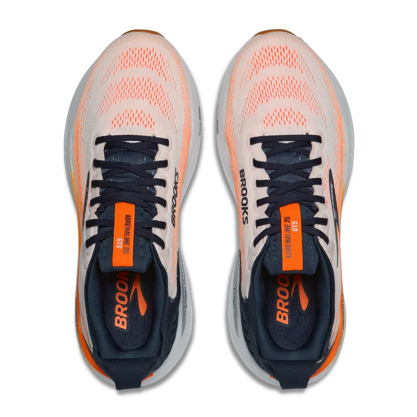Brooks Adrenaline GTS 25 Running Shoe (Men) - White/Spellbound/Orange - Image 5