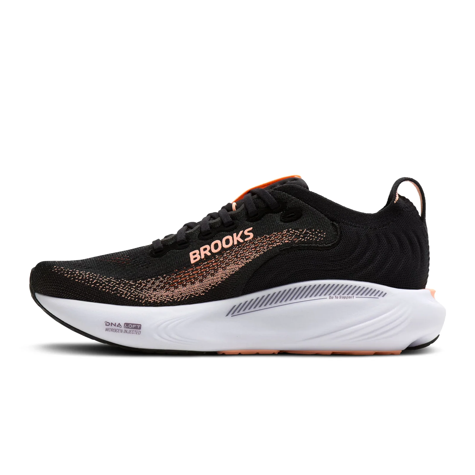 Brooks Adrenaline GTS 25 Running Shoe (Women) - Black/Peach/Mulled Grape - Image 2