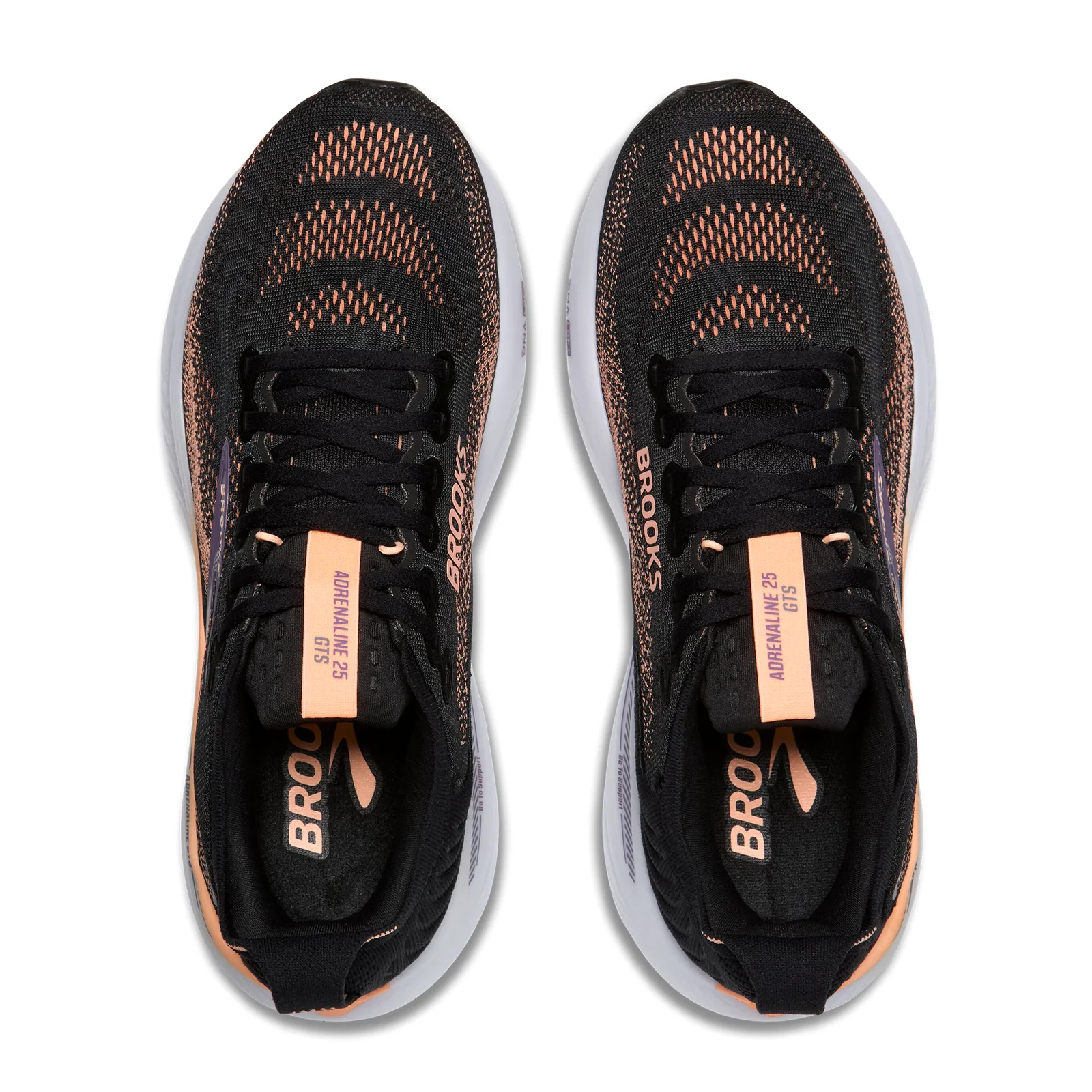 Brooks Adrenaline GTS 25 Running Shoe (Women) - Black/Peach/Mulled Grape - Image 5