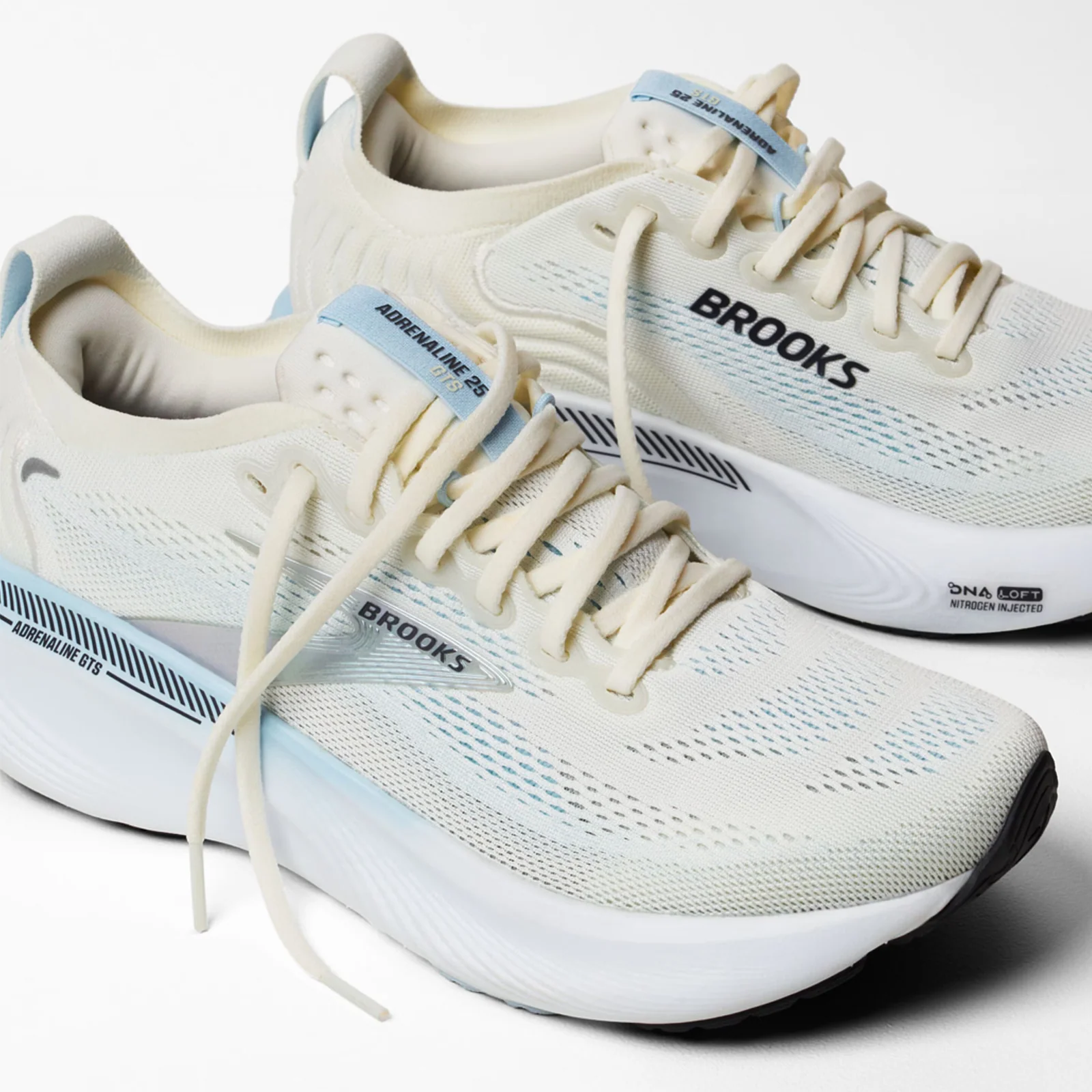 Brooks Adrenaline GTS 25 Running Shoe (Women) - Star White/Nantucket/Chrome - Image 7