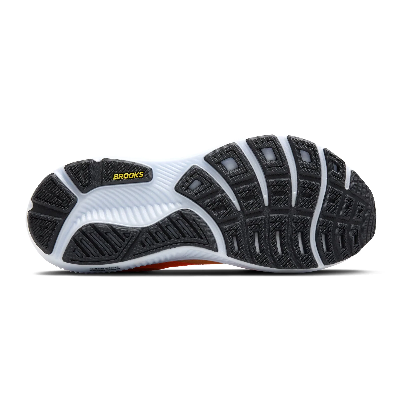 Brooks Ghost 17 Running Shoe (Men) - Blazing Orange/Yellow/Ebony - Image 6