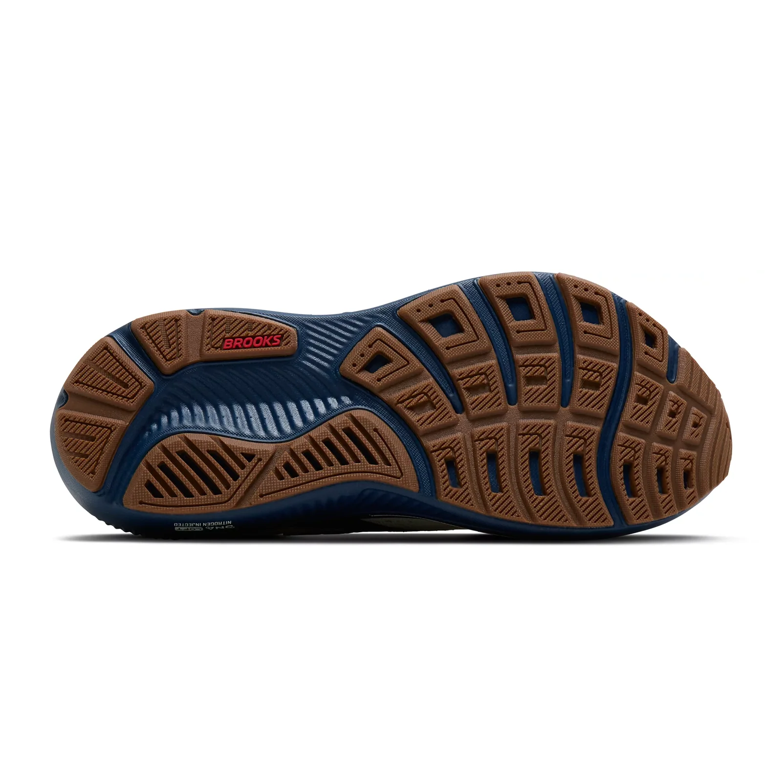 Brooks Ghost 18 Running Shoe (Men) - Coconut/Red/Blue - Image 6