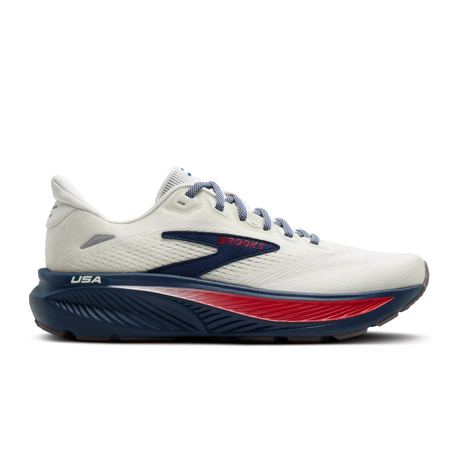 Brooks Ghost 18 Running Shoe (Women) - Coconut/Red/Blue