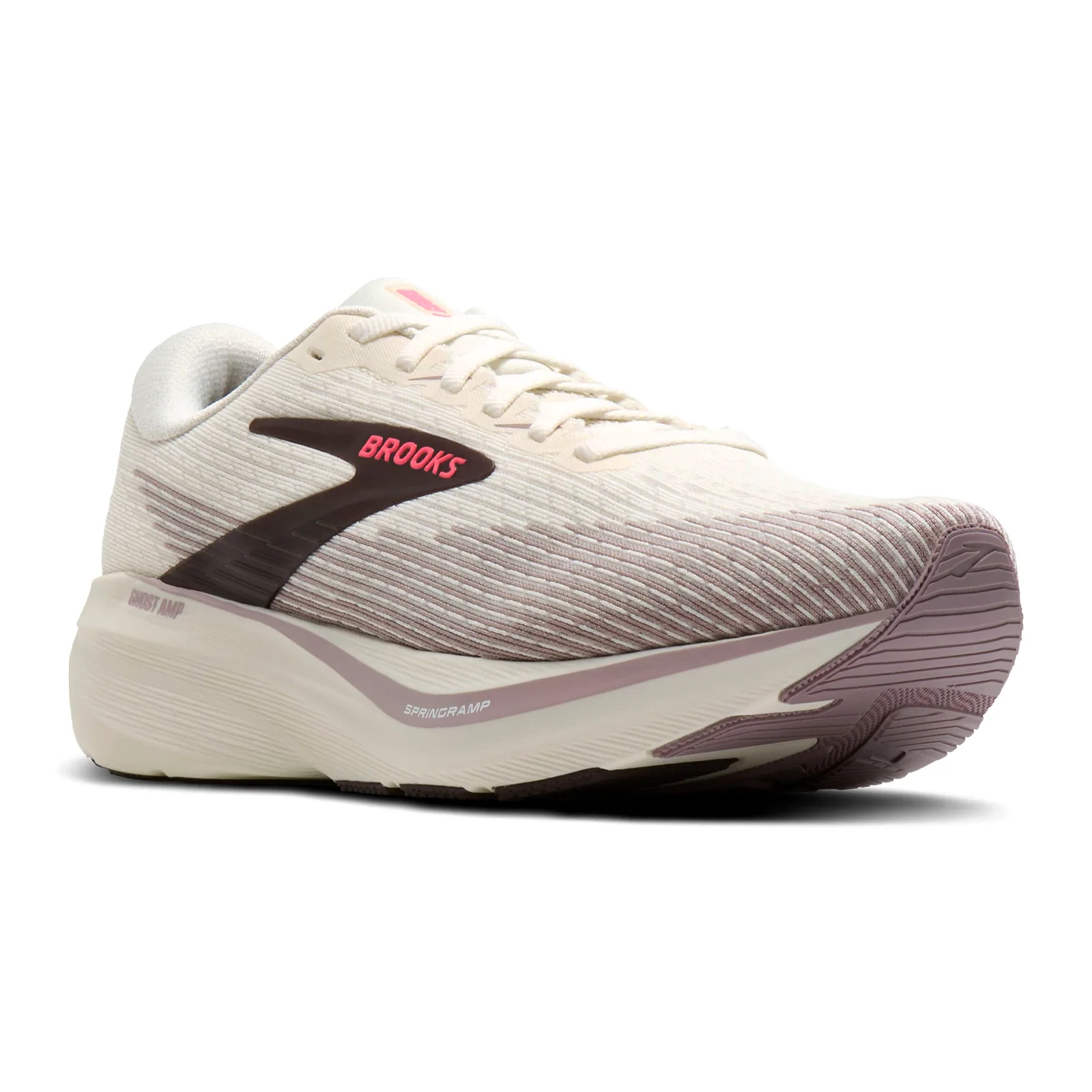 Brooks Ghost Amp Running Shoe (Women) - Arctic Wolf/Dove/Pink - Image 3