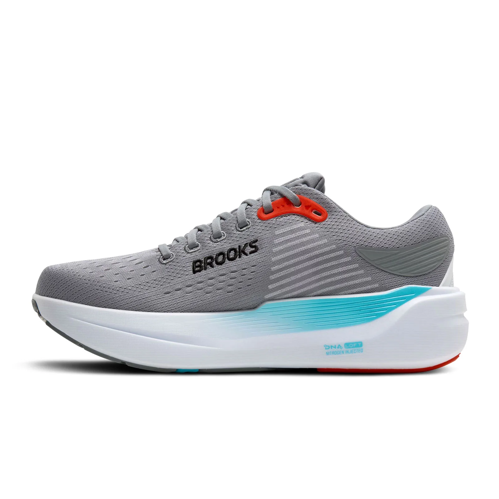 Brooks Ghost Max 3 Running Shoe (Men) - Primer Grey/Antarctica/Red - Image 2