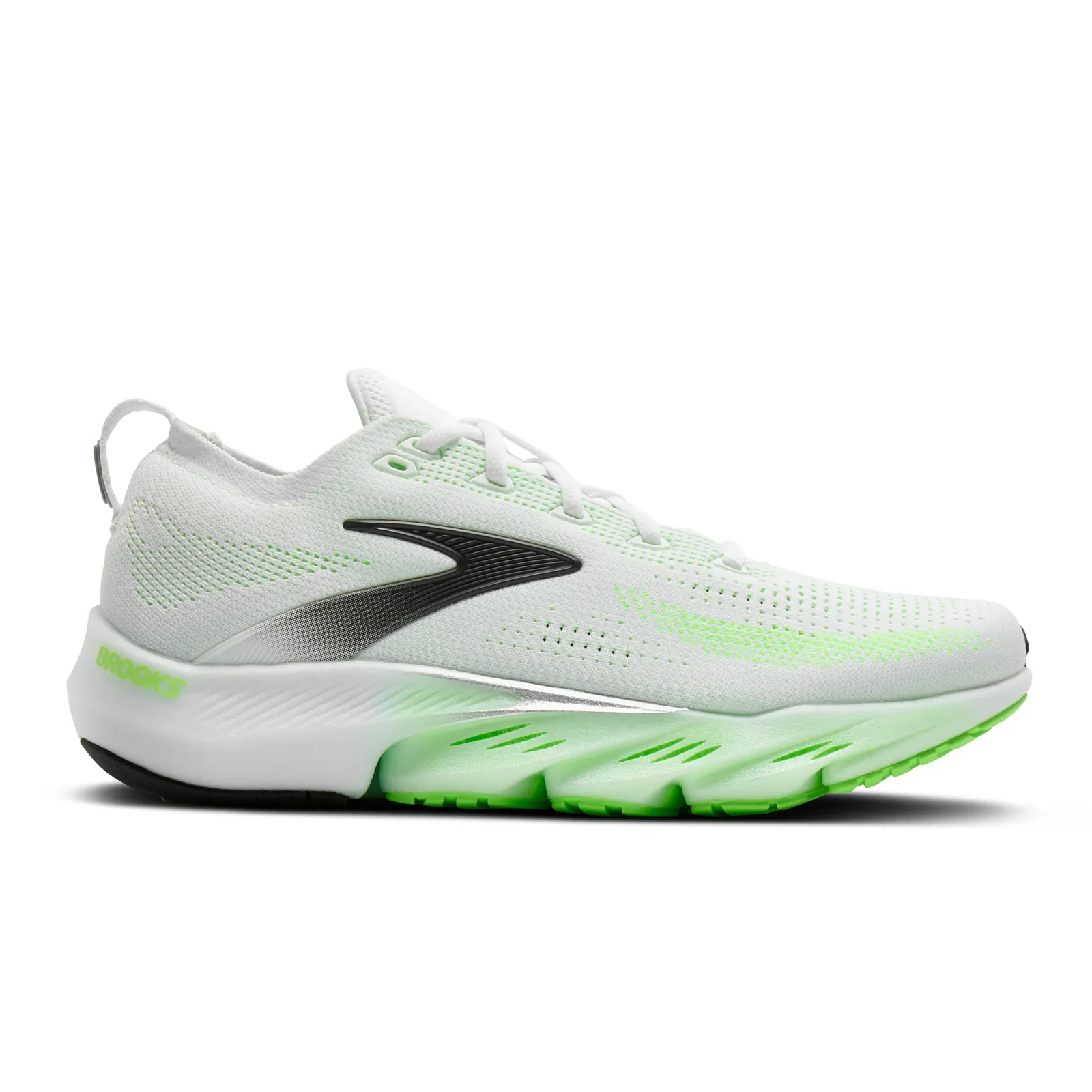 Brooks Glycerin Flex Running Shoe (Men) - White/Green Gecko/Phantom