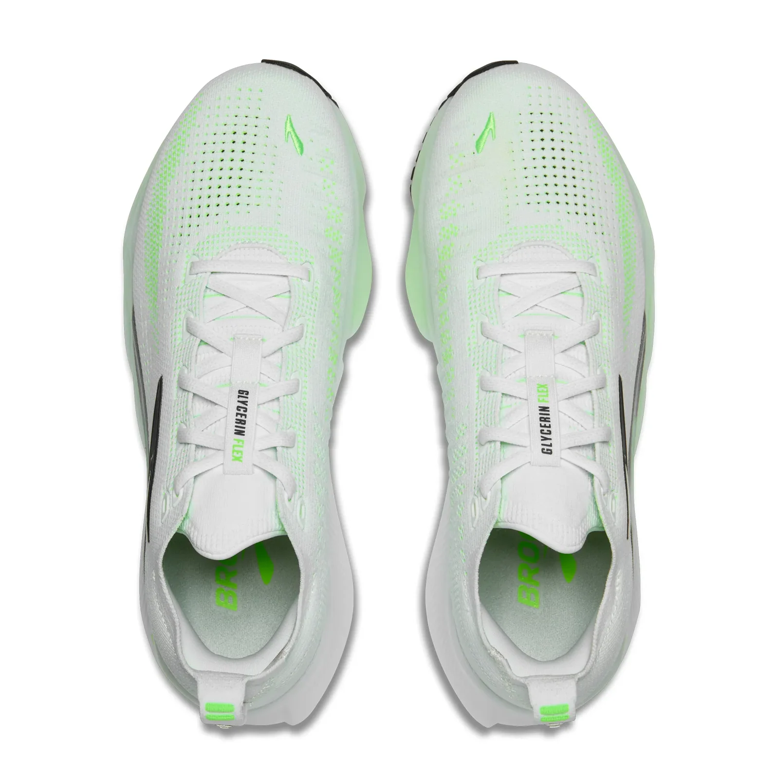 Brooks Glycerin Flex Running Shoe (Men) - White/Green Gecko/Phantom - Image 5