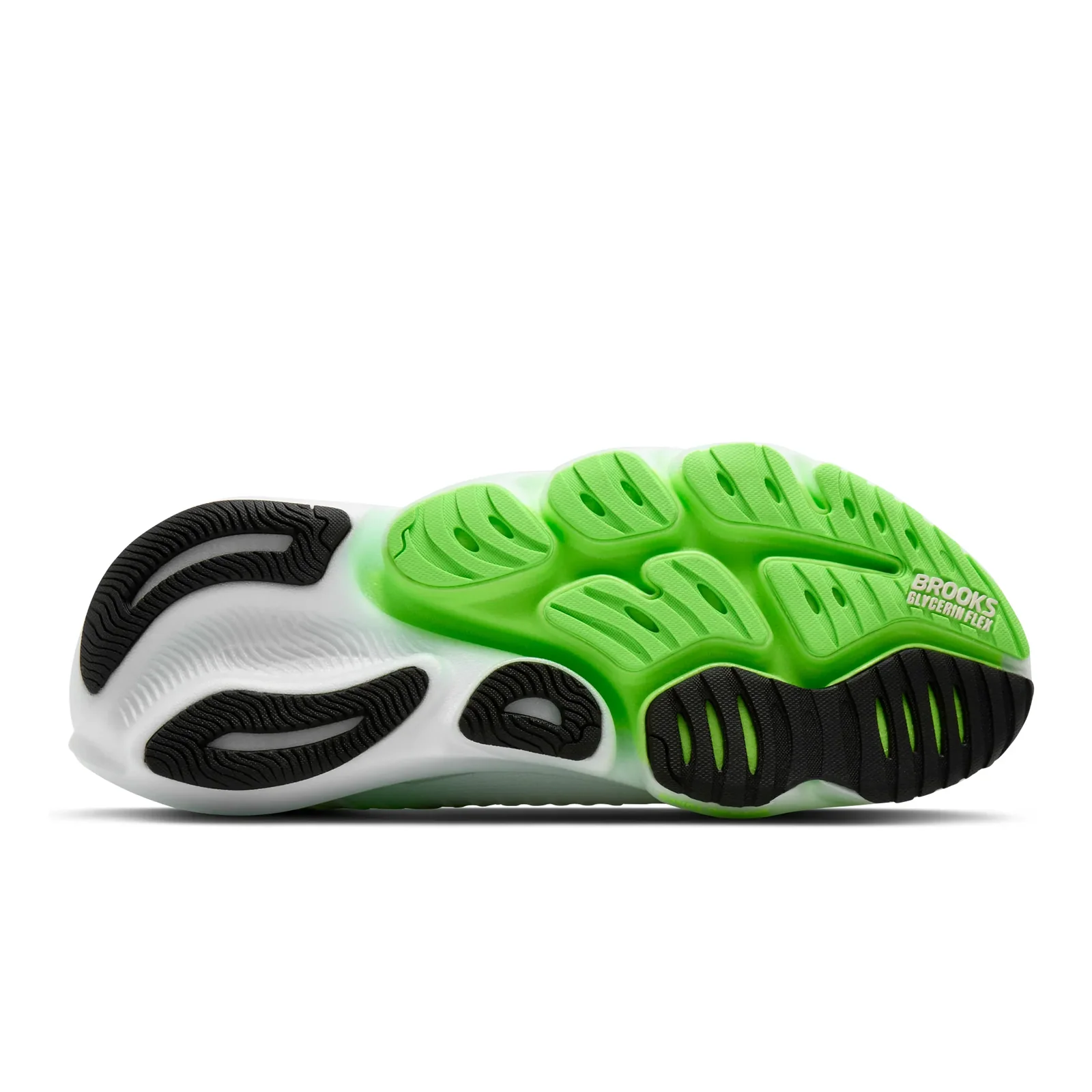 Brooks Glycerin Flex Running Shoe (Men) - White/Green Gecko/Phantom - Image 6