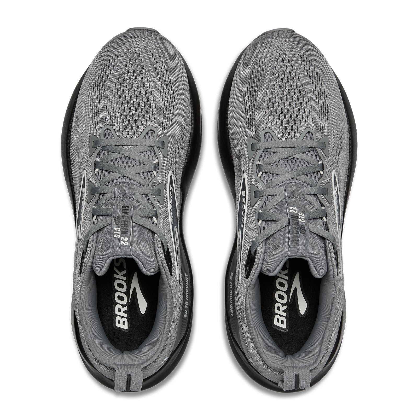 Brooks Glycerin GTS 22 Running Shoe (Men) - Primer Gray/Ebony/Bluewash - Image 5