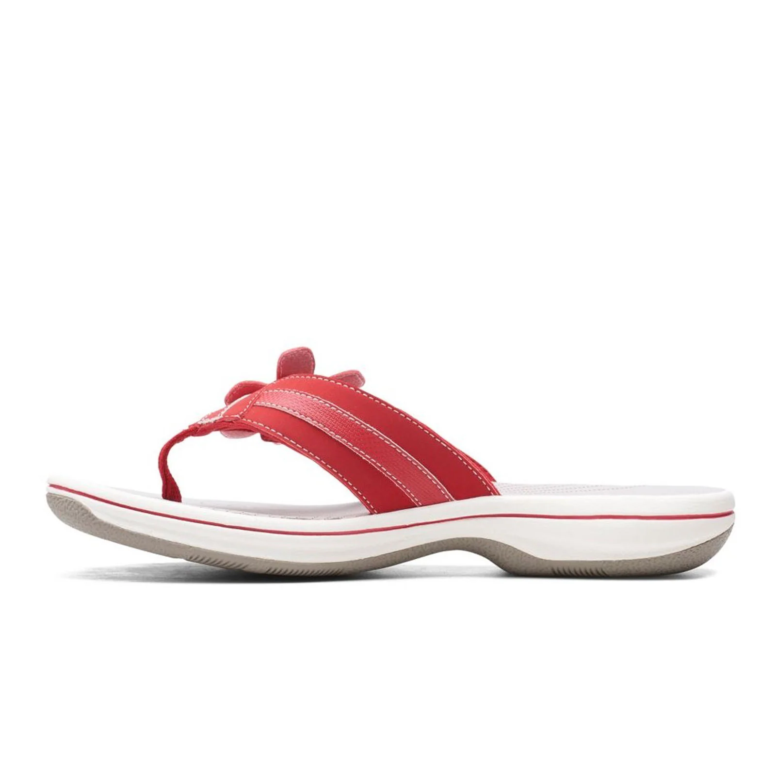 Clarks Brinkley Flora H Sandal (Women) - Red Synthetic - Image 2