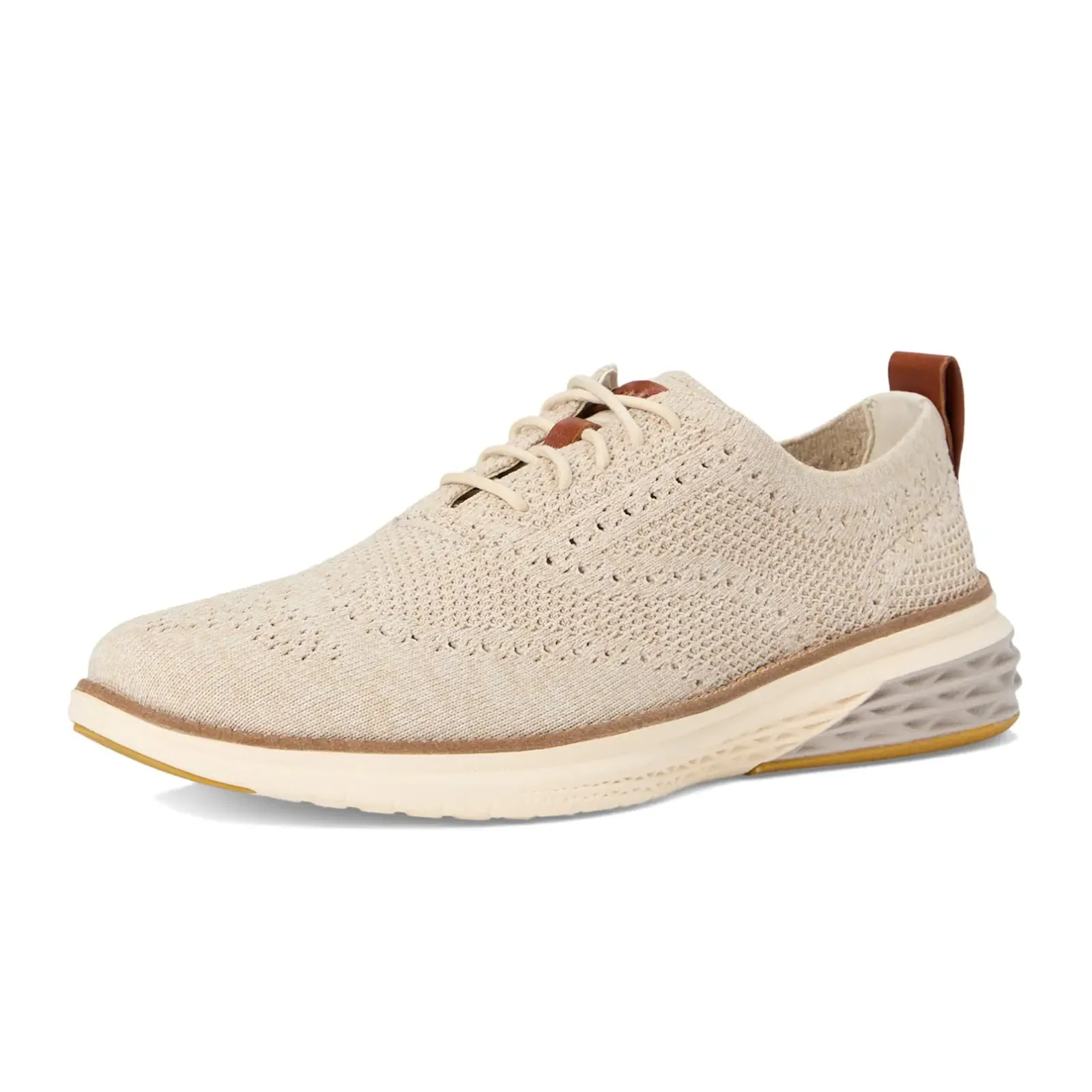 Cole Haan Grand Hurrion Stitchlite Wingtip Oxford (Men) - Birch/Light Sesame/Ivory - Image 2