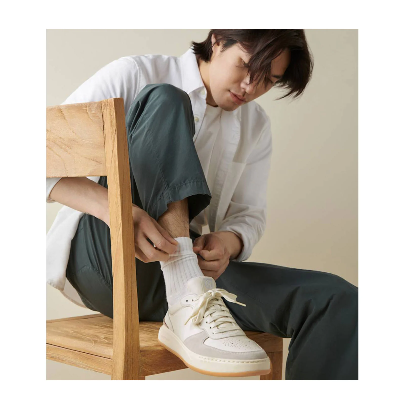 Cole Haan GrandPro Crossover Sneaker (Men) - Ivory/Gum/Black - Image 11