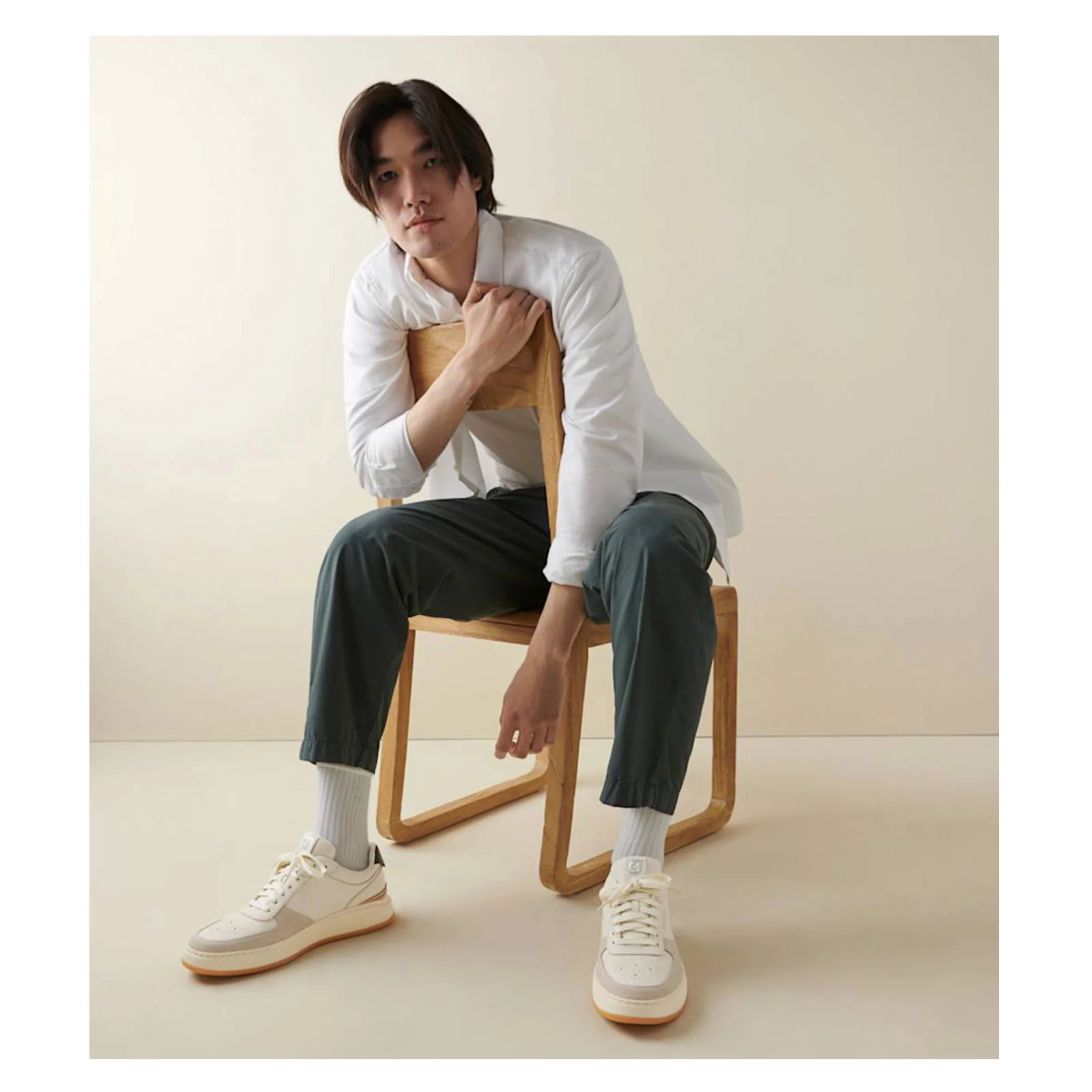 Cole Haan GrandPro Crossover Sneaker (Men) - Ivory/Gum/Black - Image 12