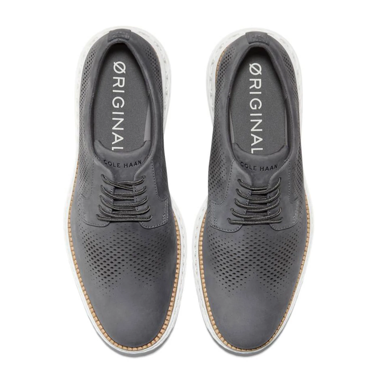 Cole Haan OriginalGrand 2.0 Laser Oxford (Men) - Magnet Nubuck/Optic White - Image 5