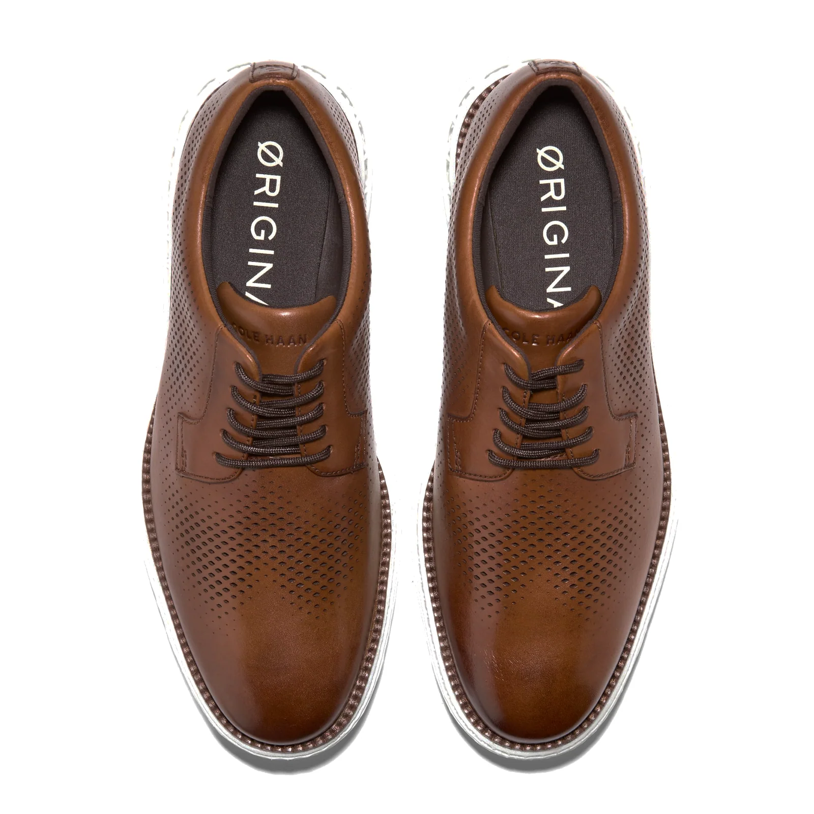 Cole Haan Originalgrand 2.0 Laser Oxford (Men) - British Tan/Optic White - Image 5