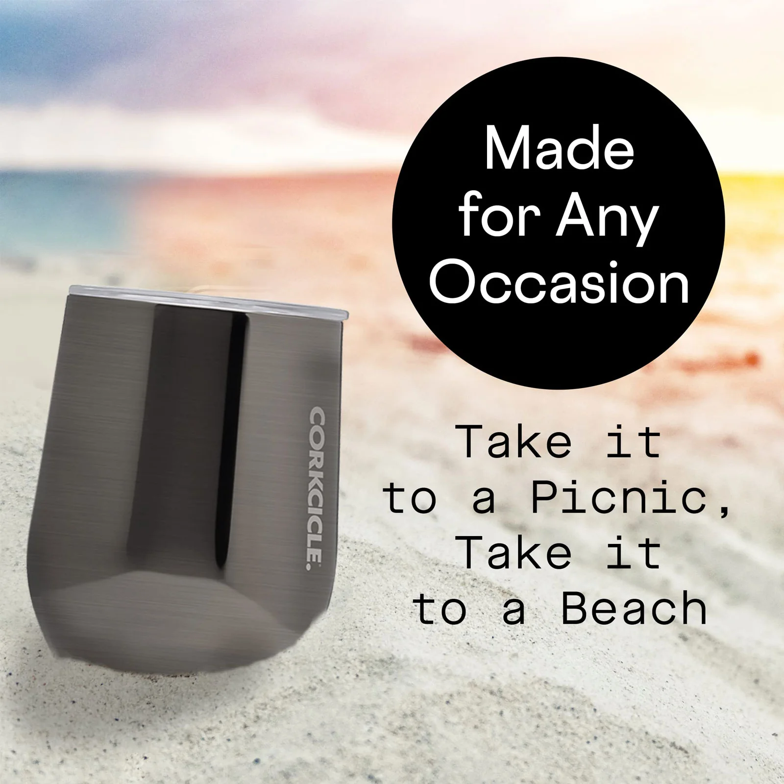 Corkcicle Stemless Wine Cup 12 oz - Gunmetal - Image 2