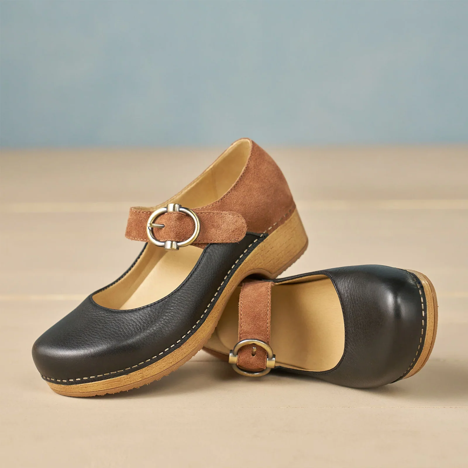 Dansko Bonny Mary Jane (Women) - Black/Luggage - Image 8