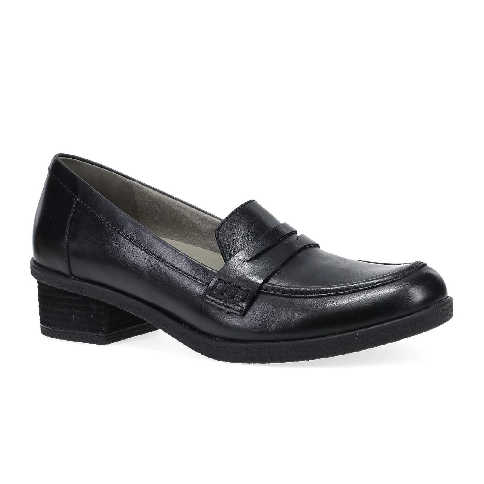 Dansko Danica Loafer (Women) - Black Waterproof Burnished - Image 2