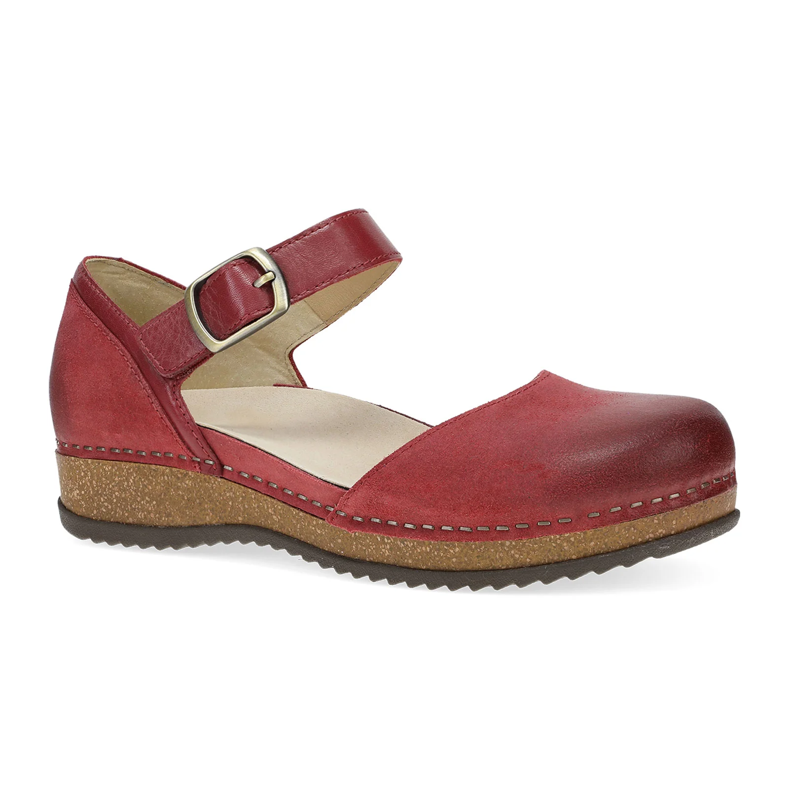 Dansko Mae Mary Jane (Women) - Red Burnished Suede - Image 2