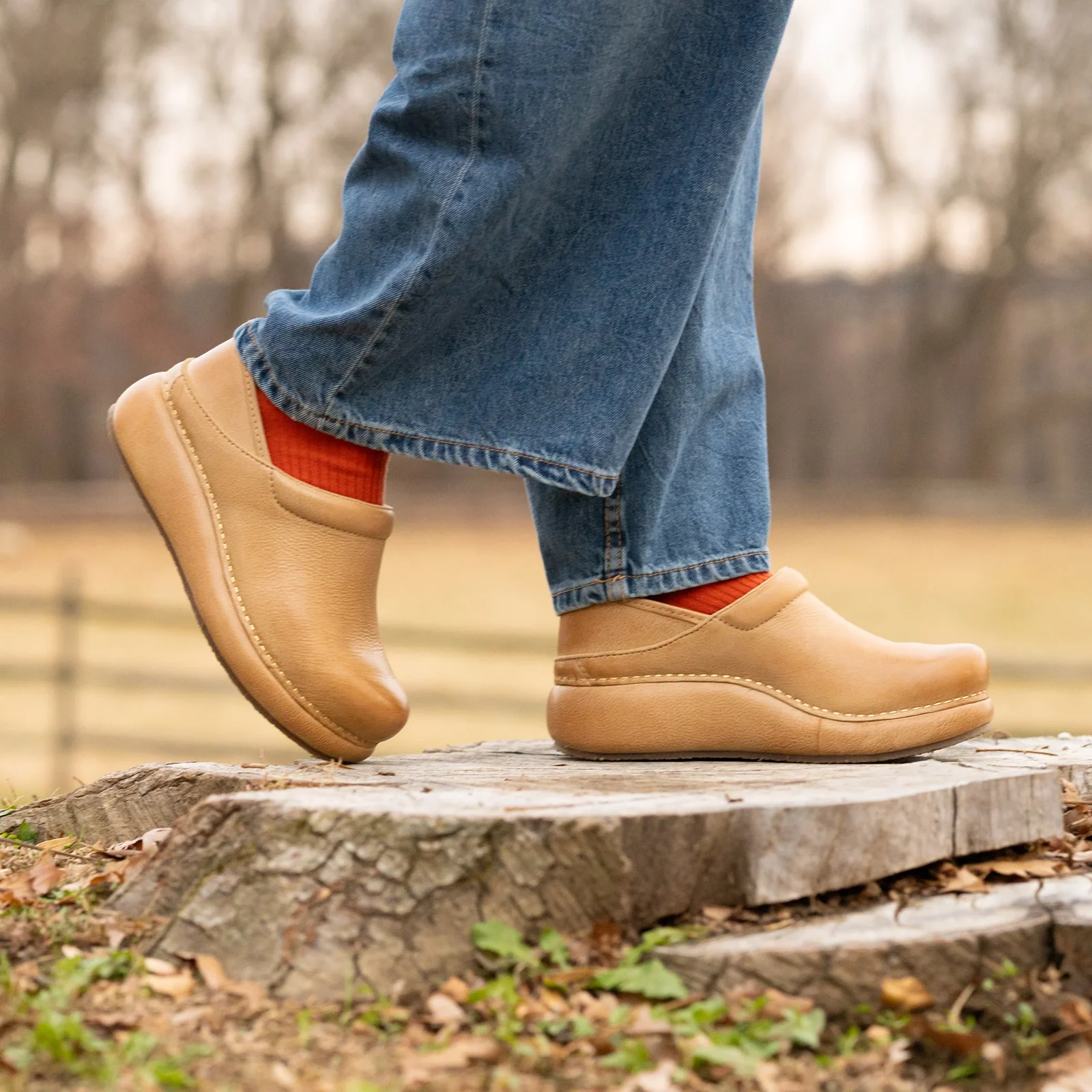 Dansko Platform Pro Clog (Women) - Honey Distressed - Image 7