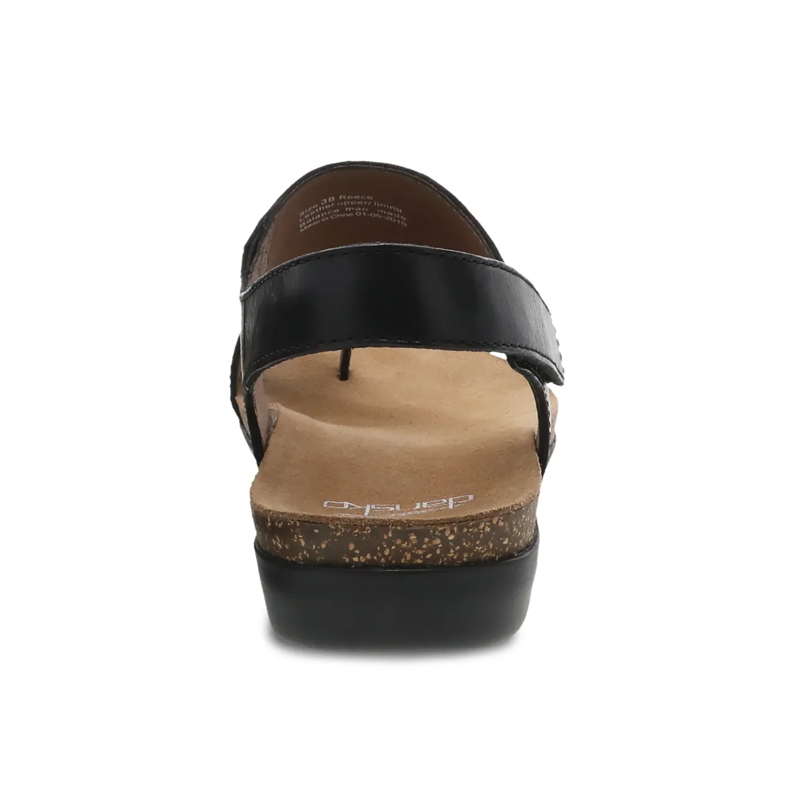 Dansko Reece Backstrap Sandal (Women) - Black Waxy Burnished - Image 4