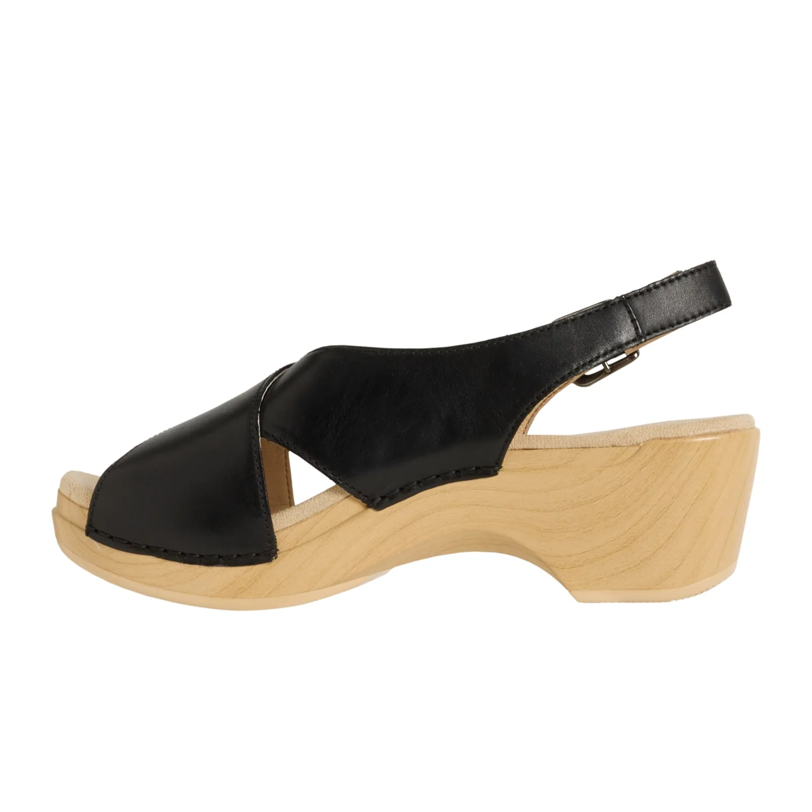 Dansko Sloane Wedge Sandal (Women) - Black Calf - Image 2