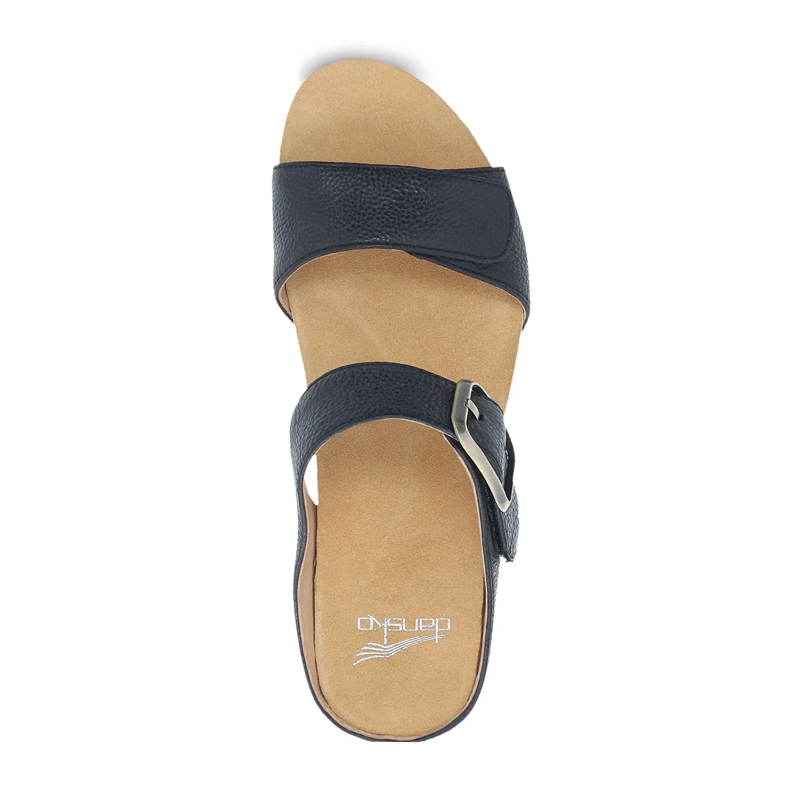 Dansko Tanya Wedge Sandal (Women) - Black Milled Burnished - Image 3