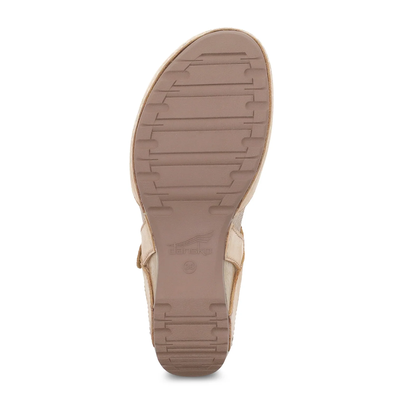 Dansko Tiffani Wedge Sandal (Women) - Tan Milled Burnished - Image 7