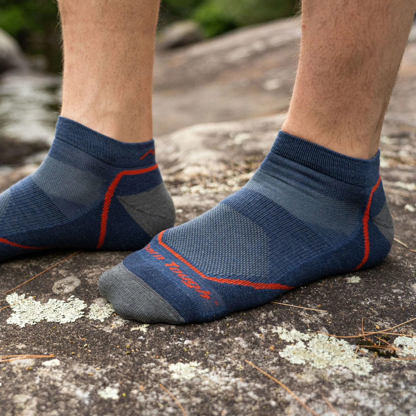 Darn Tough Light Hiker Lightweight No Show Sock with Cushion (Men) - Denim - Image 3