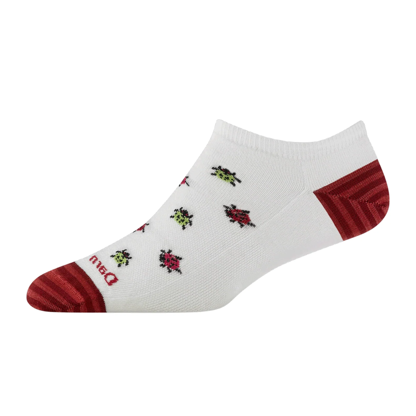 Darn Tough Lucky Lady Lightweight No Show Sock (Women) - White - Image 2