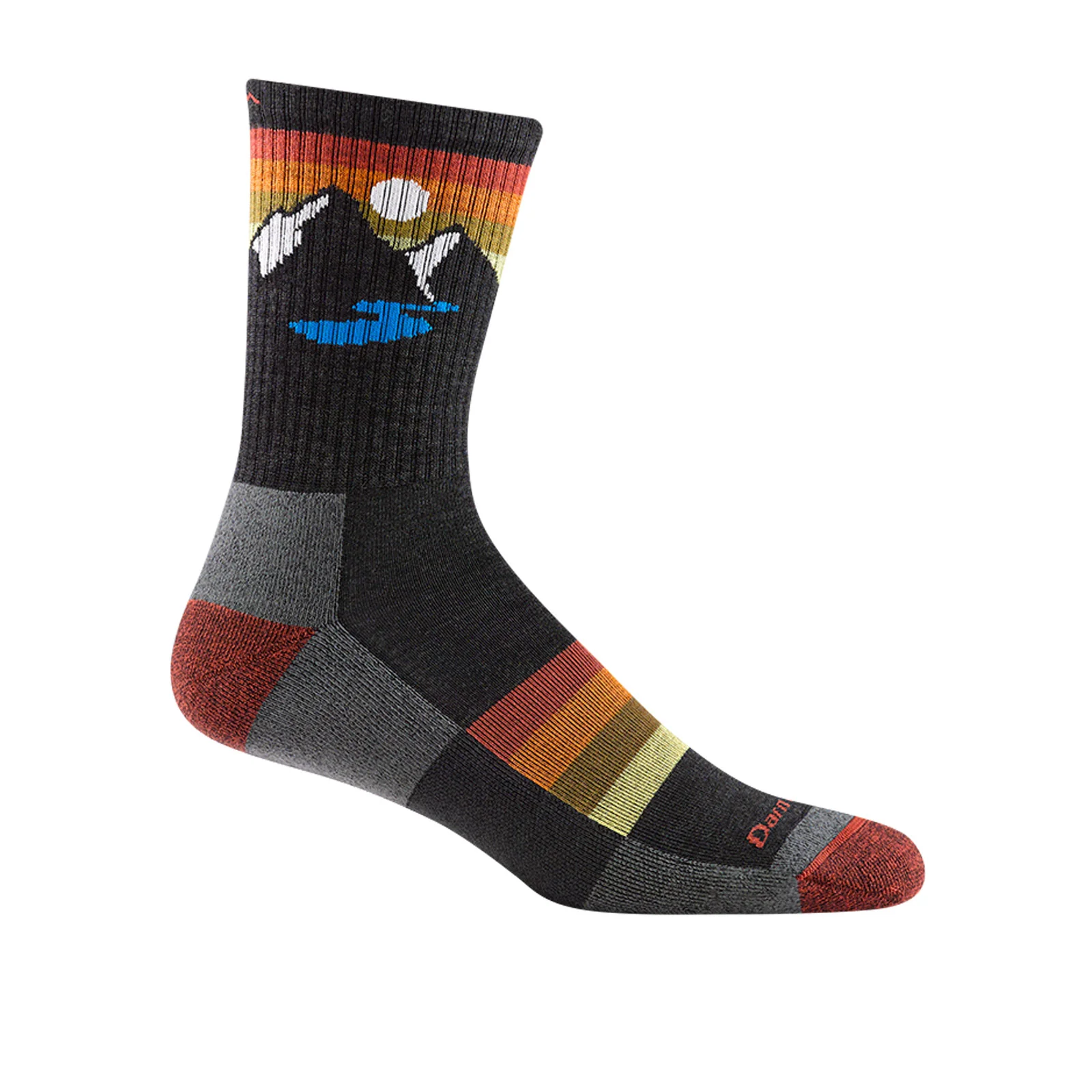 Darn Tough Sunset Ridge Lightweight Micro Crew Sock with Cushion (Men) - Charcoal