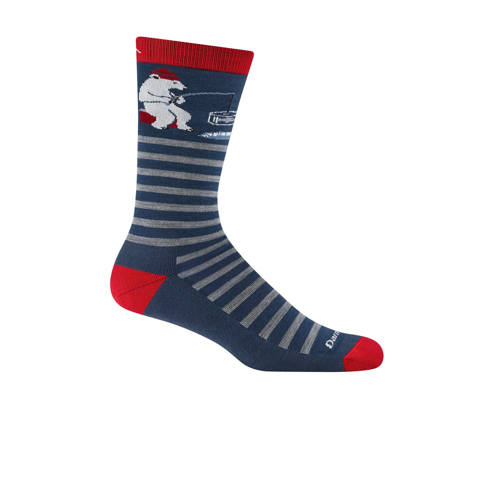 Darn Tough Wild Life Lightweight Cushion Crew Sock (Men) - Polar Bear Life