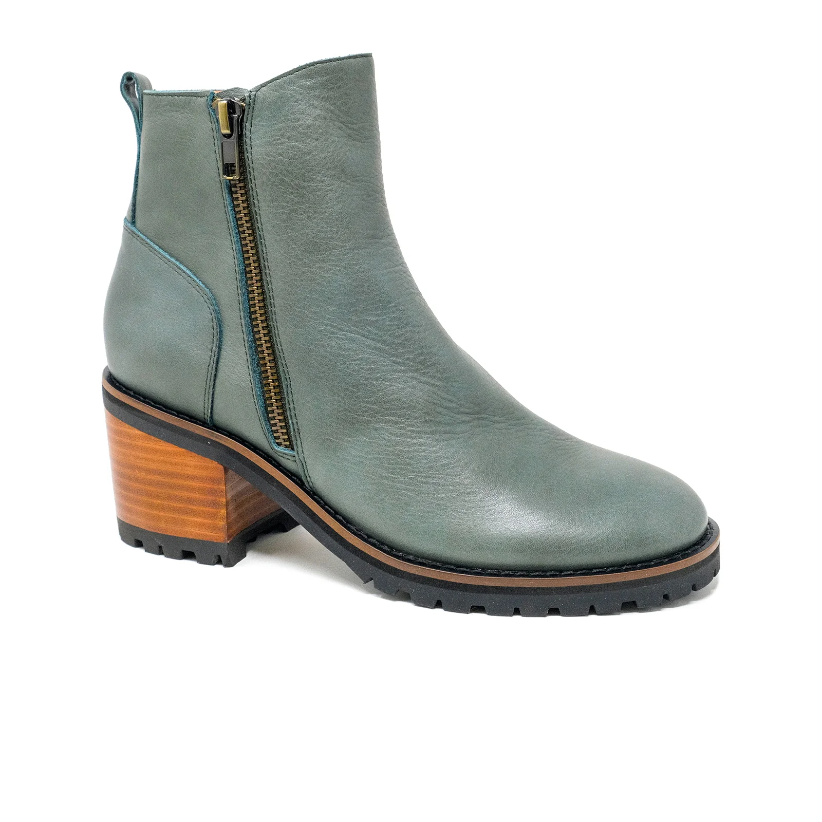 Django & Juliette Birdi Mid Boot (Women) - Dark Olive/Brown Leather