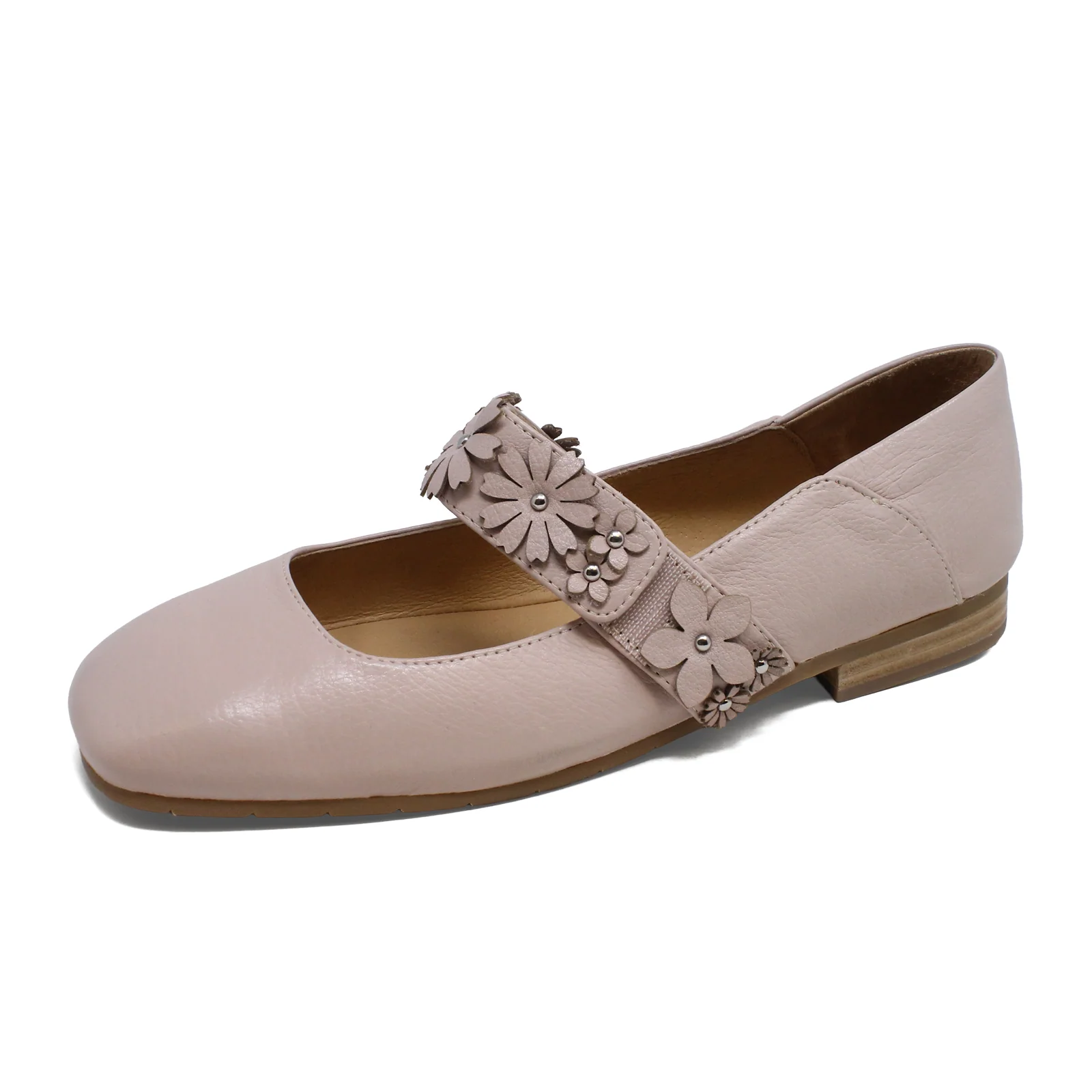 Django & Juliette Pheasant Mary Jane Flat (Women) - Rose Leather - Image 2