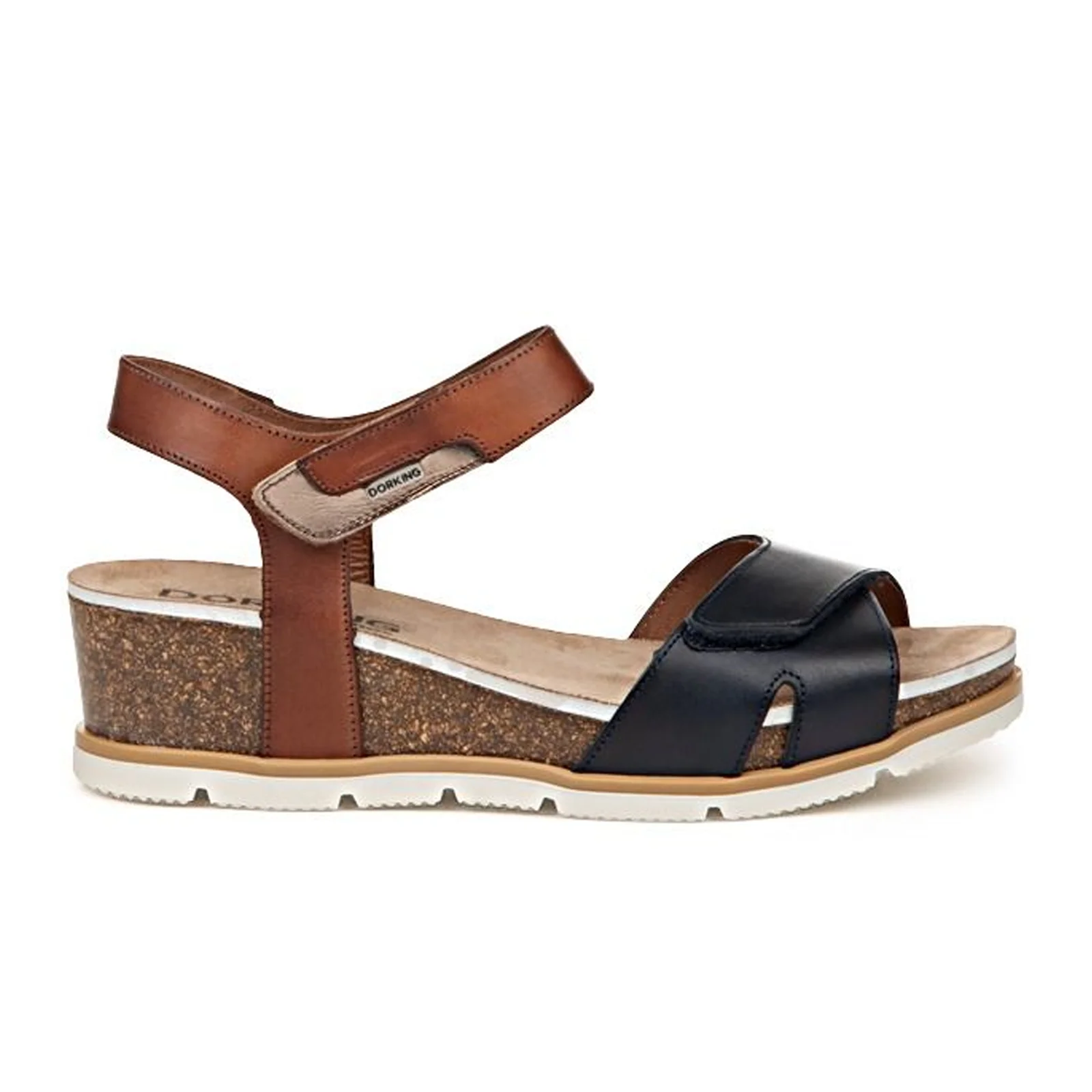 Dorking Gold D9512 Wedge Sandal (Women) - Texas/Lamina Marino/Cuero